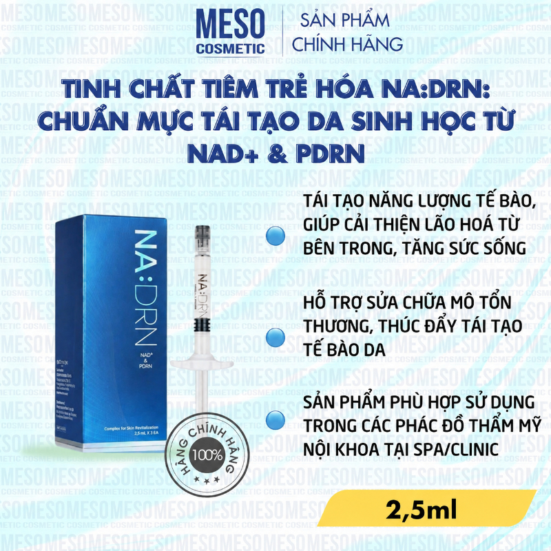 Tinh Chất Trẻ Hóa NA:DRN Chính Hãng - NAD+ & PDRN Tái Tạo Da Sinh Học, Phục Hồi Làn Da