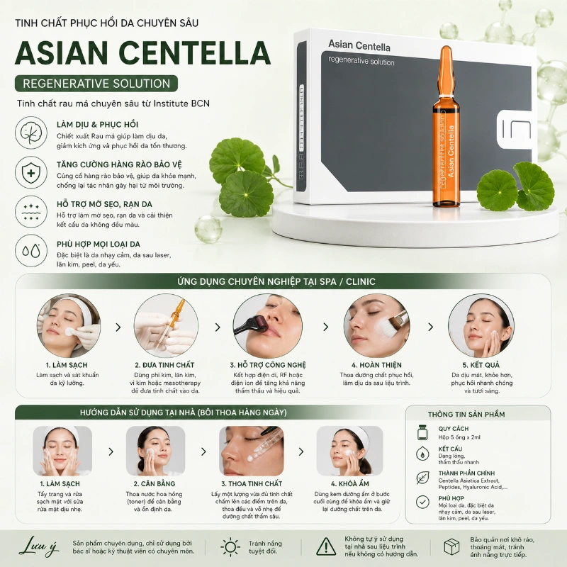 Tinh chất Asian Centella Insititute BCN Kháng Viêm, Làm Dịu Và Phục Hồi Da
