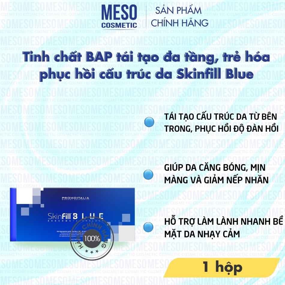 Tinh chất BAP tái tạo đa tầng, trẻ hóa phục hồi cấu trúc da Skinfill Blue
