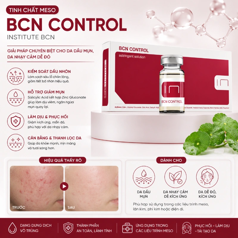 Tinh chất Control Insititute BCN Kiểm Soát Dầu, Hỗ Trợ Giảm Mụn Và Làm Dịu Da