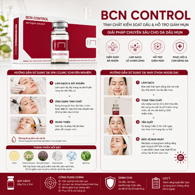 Tinh chất Control Insititute BCN Kiểm Soát Dầu, Hỗ Trợ Giảm Mụn Và Làm Dịu Da