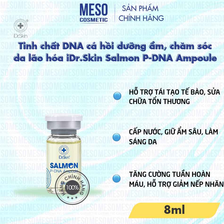 Tinh chất DNA cá hồi dưỡng ẩm, chăm sóc da lão hóa iDr.Skin Salmon P-DNA Ampoule
