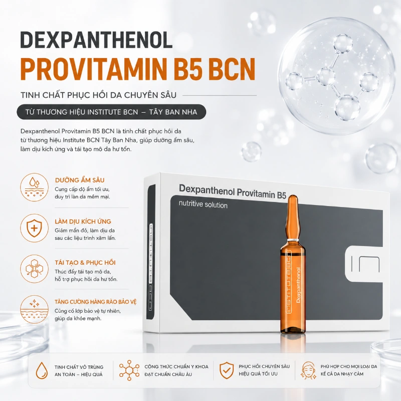 Tinh chất Dexpanthenol Provitamin B5 BCN Tây Ban Nha - Phục hồi da , giữ ẩm, dịu da