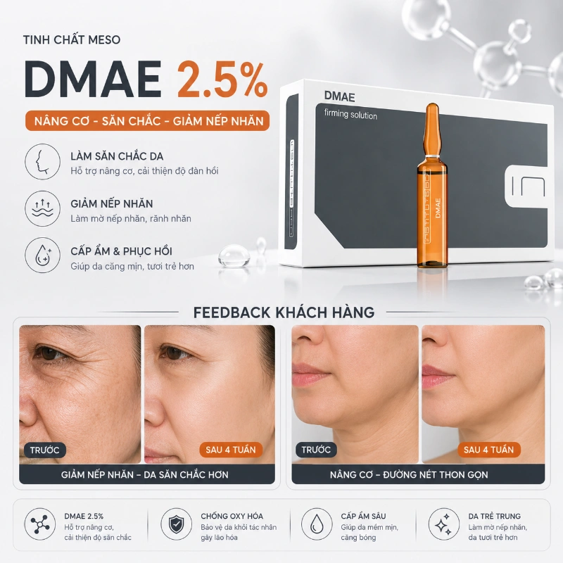 Tinh chất Dmae 2.5% Insititute BCN Nâng Cơ, Săn Chắc Và Giảm Nếp Nhăn