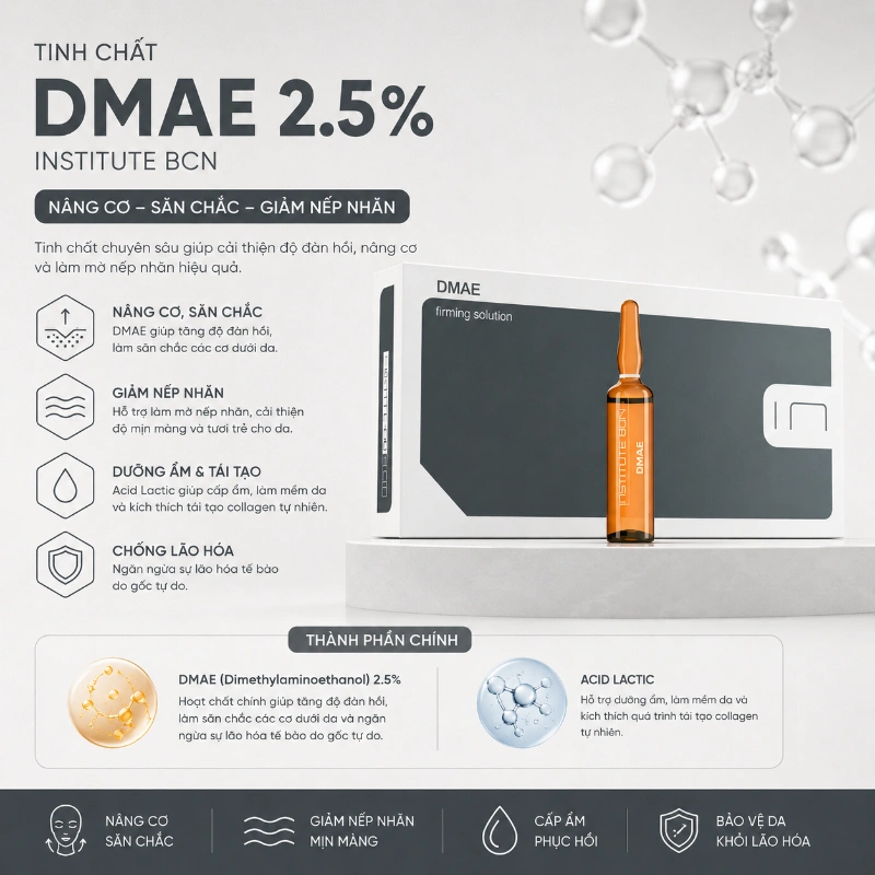 Tinh chất Dmae 2.5% Insititute BCN Nâng Cơ, Săn Chắc Và Giảm Nếp Nhăn
