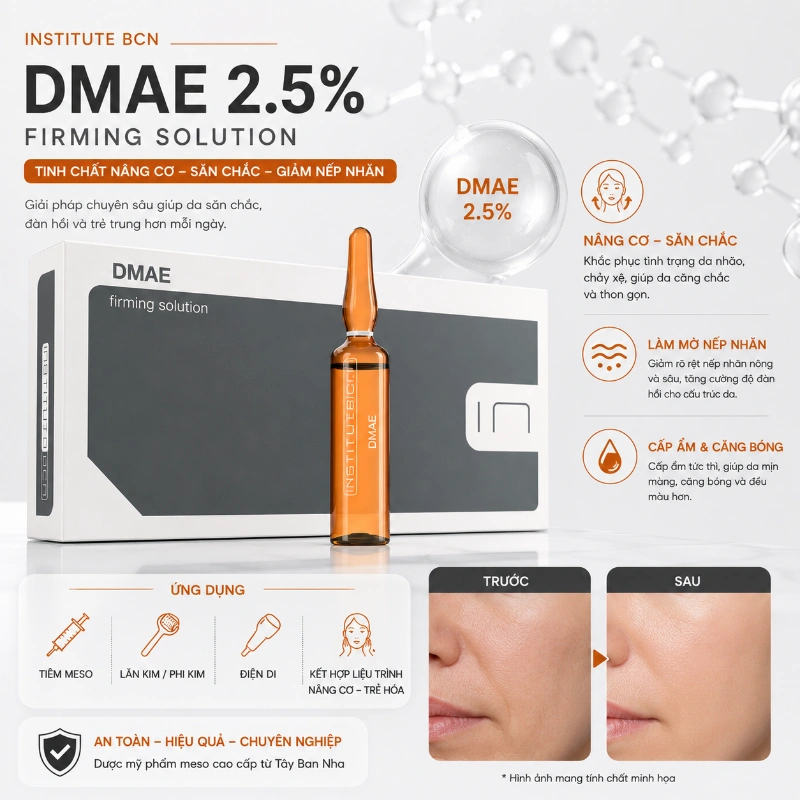 Tinh chất Dmae 2.5% Insititute BCN Nâng Cơ, Săn Chắc Và Giảm Nếp Nhăn