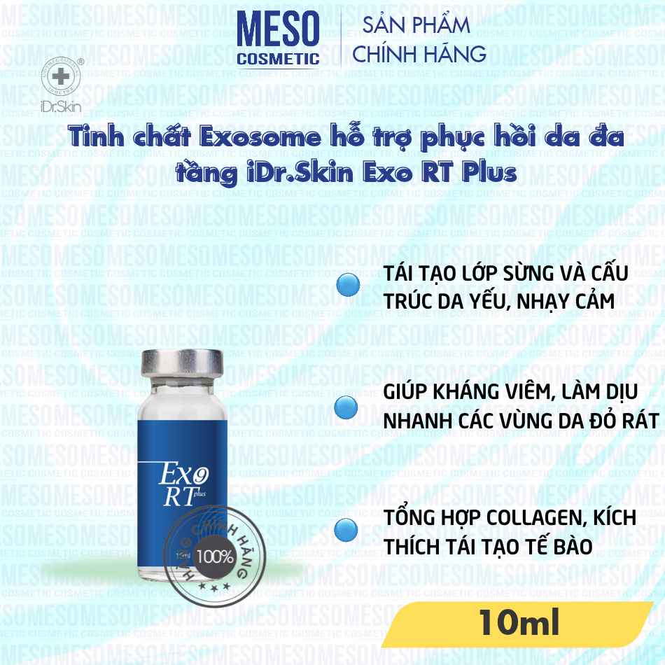 Tinh chất Exosome hỗ trợ phục hồi da đa tầng iDr.Skin Exo RT Plus