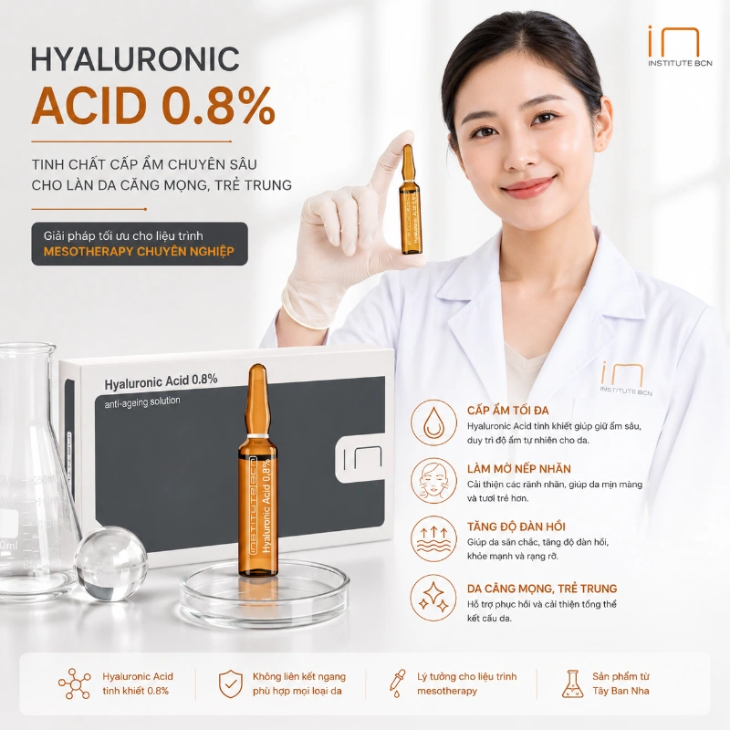 Tinh chất Hyaluronic Acid 0.8% Insititute BCN căng bóng, trẻ hoá