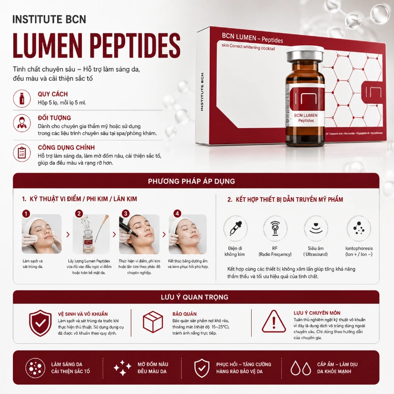 Tinh chất Lumen Peptite Insititute BCN Giảm Nám, Mờ Thâm Và Làm Sáng Da Chuyên Sâu