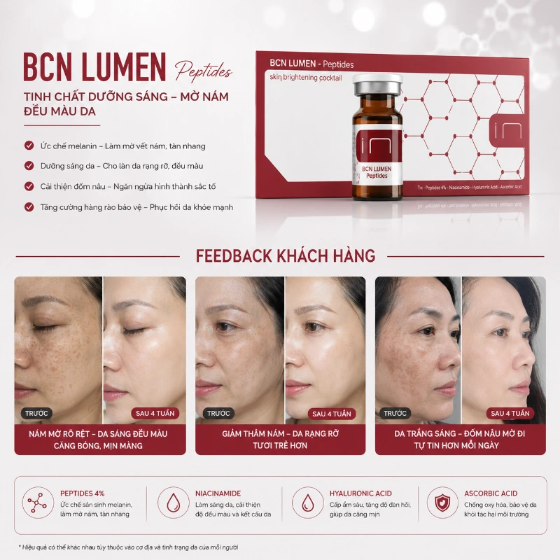 Tinh chất Lumen Peptite Insititute BCN Giảm Nám, Mờ Thâm Và Làm Sáng Da Chuyên Sâu