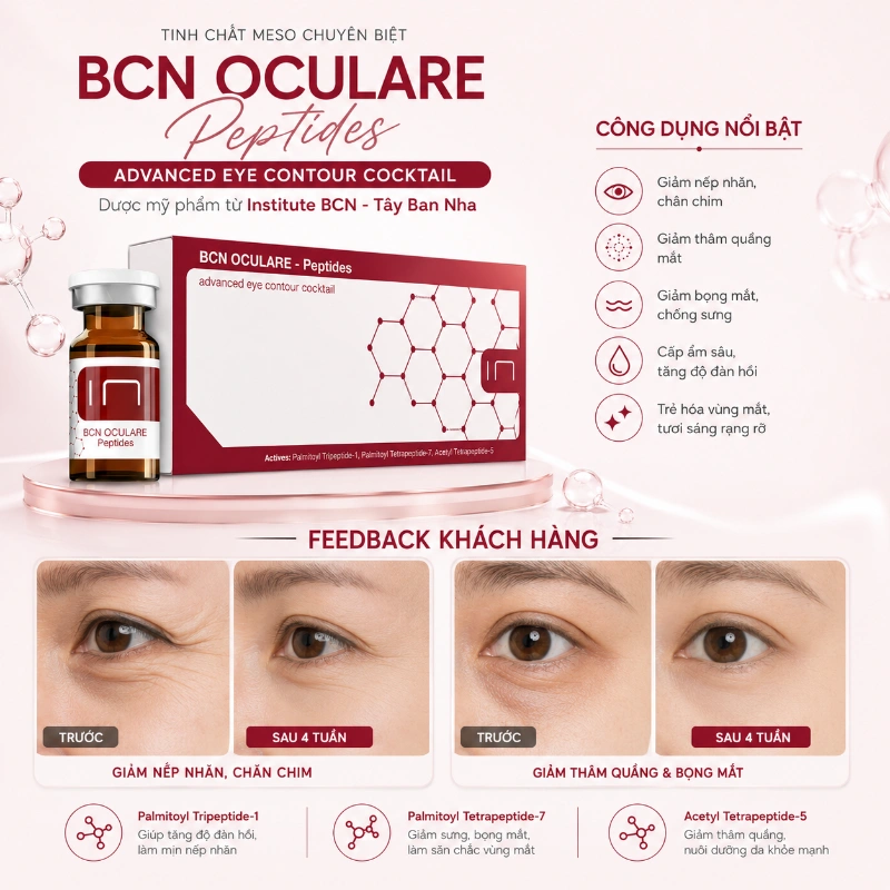 Tinh chất Oculare Insititute BCN giảm quầng thâm, bọng mắt và nếp nhăn