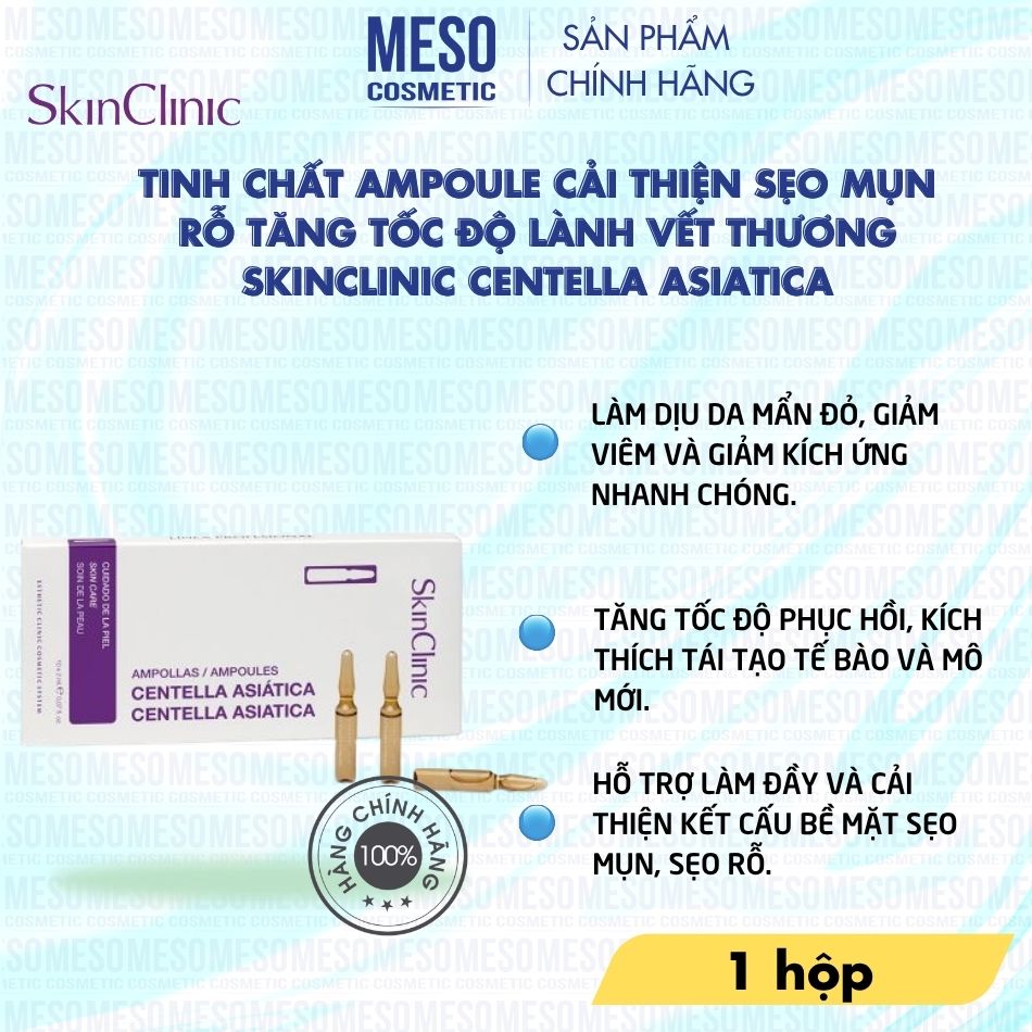 Tinh chất ampoule cải thiện sẹo mụn rỗ tăng tốc độ lành vết thương SkinClinic Centella Asiatica