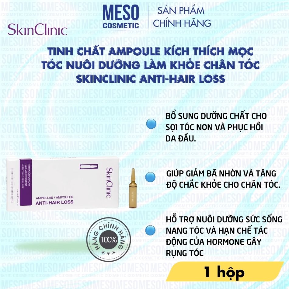 Tinh chất ampoule kích thích mọc tóc nuôi dưỡng làm khỏe chân tóc SkinClinic Anti-Hair Loss