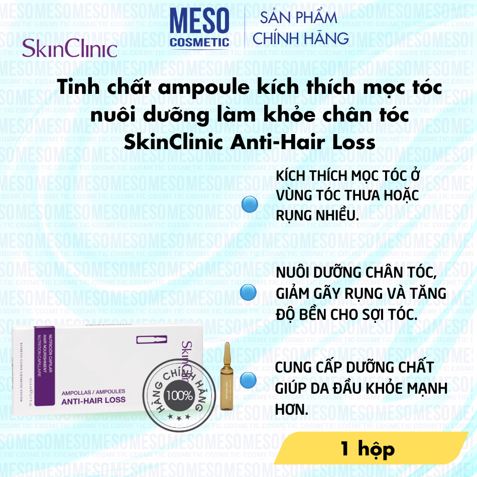 Tinh chất ampoule kích thích mọc tóc nuôi dưỡng làm khỏe chân tóc SkinClinic Anti-Hair Loss