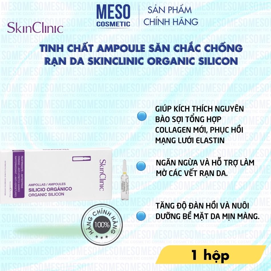 Tinh chất ampoule săn chắc chống rạn da SkinClinic Organic Silicon