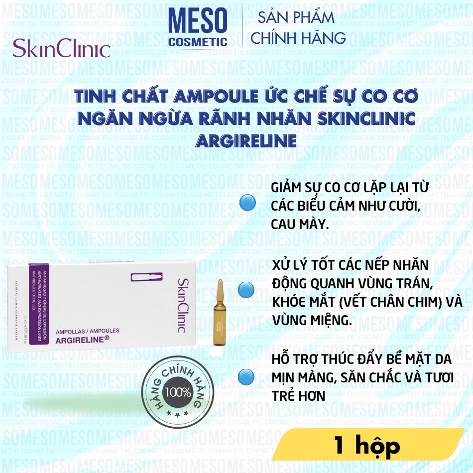 Tinh chất ampoule ức chế sự co cơ ngăn ngừa rãnh nhăn SkinClinic Argireline