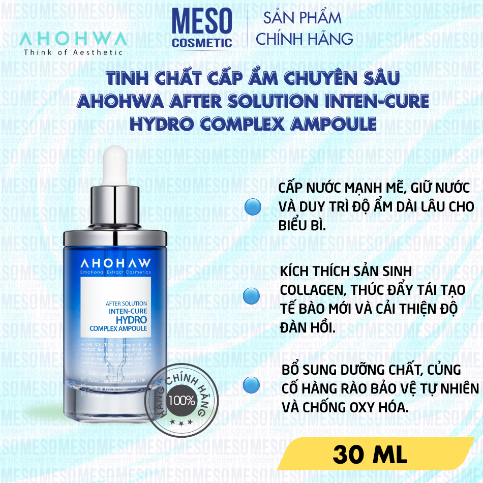 Tinh chất cấp ẩm chuyên sâu Ahohwa After Solution Inten-Cure Hydro Complex Ampoule