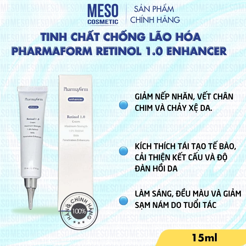 Tinh chất chống lão hóa Pharmaform Retinol 1.0 Enhancer - 15ml