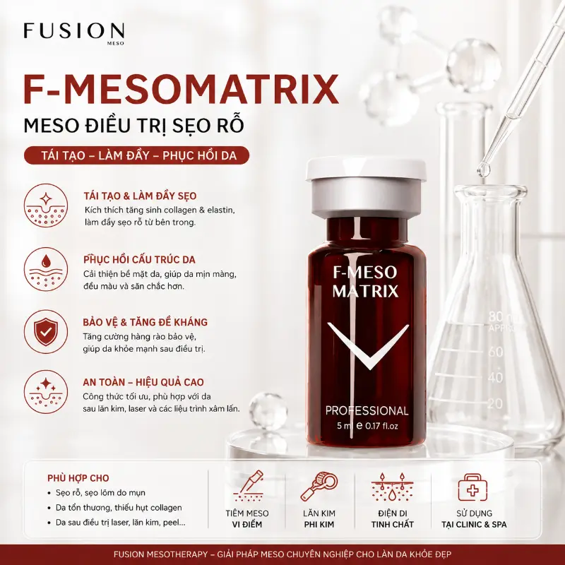 Tinh Chất Hỗ Trợ Cải Thiện Sẹo Lõm, Sẹo Rỗ Fusion F-Meso Matrix 5ml Chính Hãng