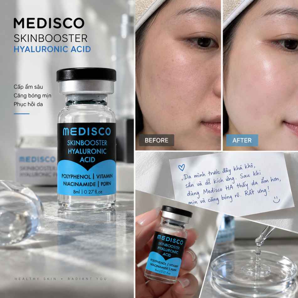 Tinh chất dưỡng cấp ẩm chuyên sâu hỗ trợ phục hồi hàng rào da Medisco Hyaluronic Acid SkinBooster