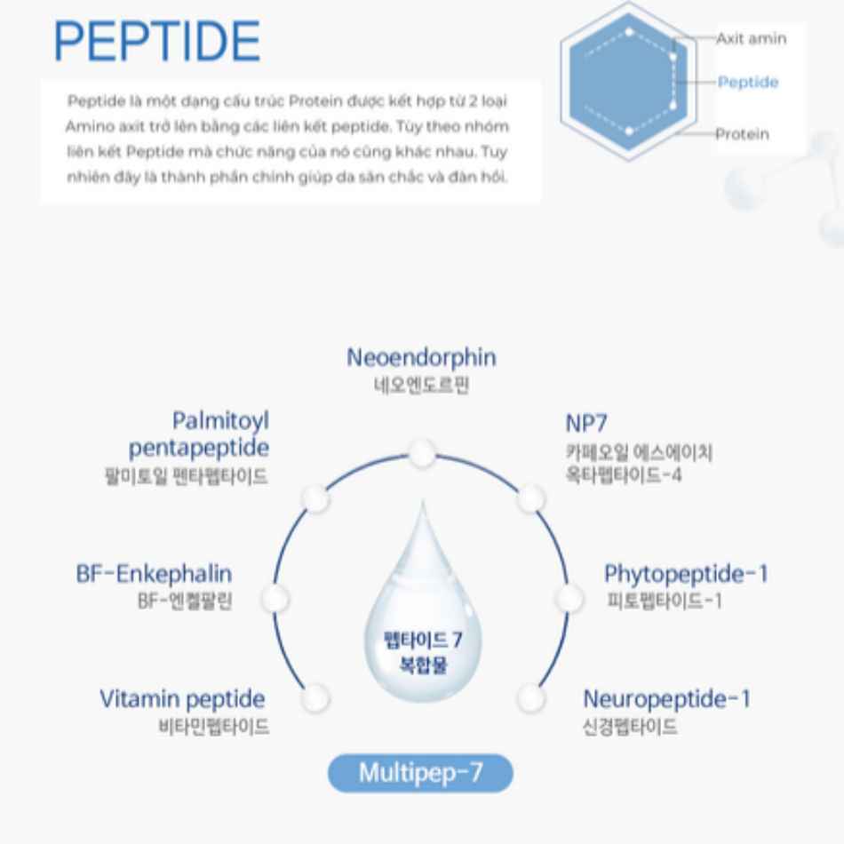 Tinh chất giảm nếp nhă, tăng đàn hồi da Dr.HEDISON Peptide 7 Ampoule Serum