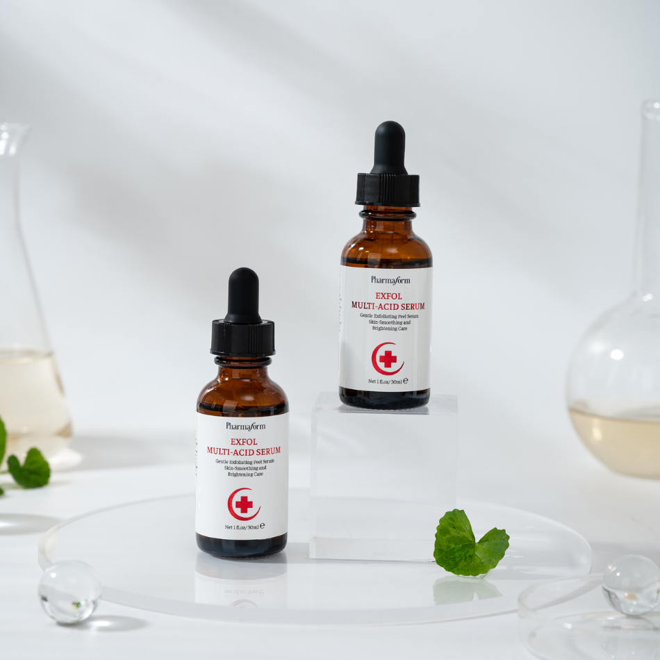 Tinh chất hỗ trợ chăm sóc da, giúp lỗ chân lông thông thoáng Pharmaform Exfol Multi-Acid Serum