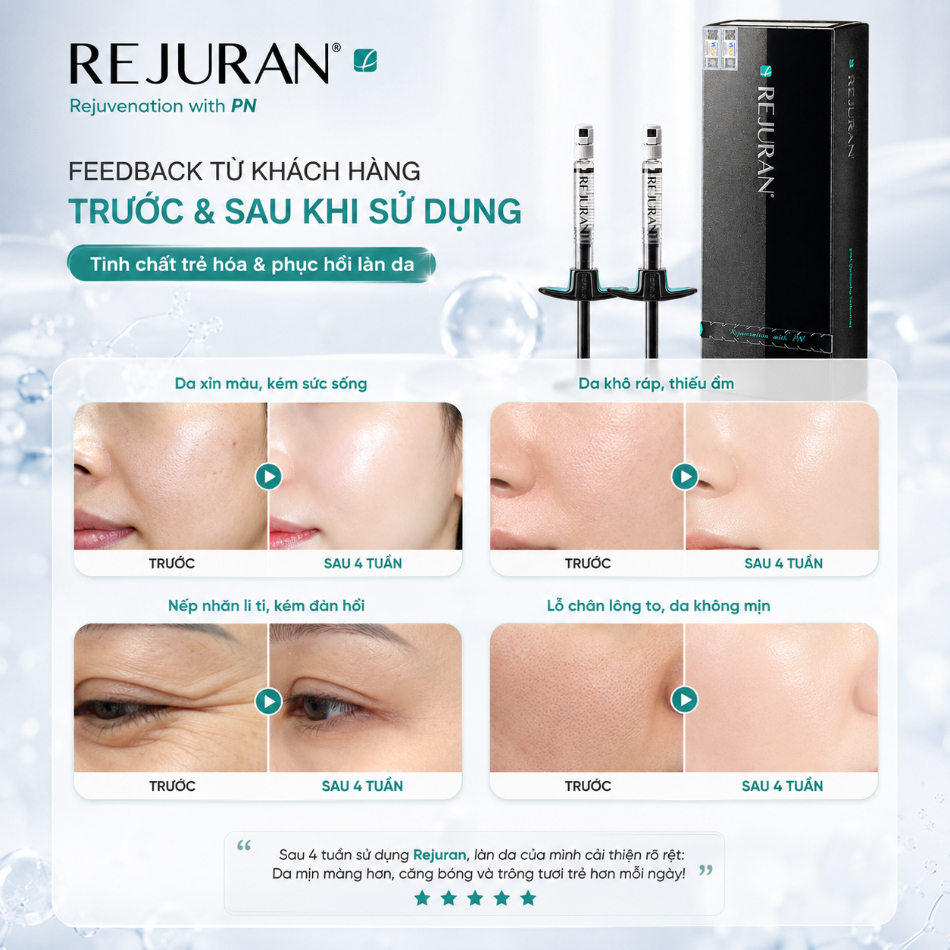 Tinh chất hỗ trợ tái tạo, săn chắc Rejuran® Healer 2.7ml x 2 – Polynucleotide PN 2% Hàn Quốc