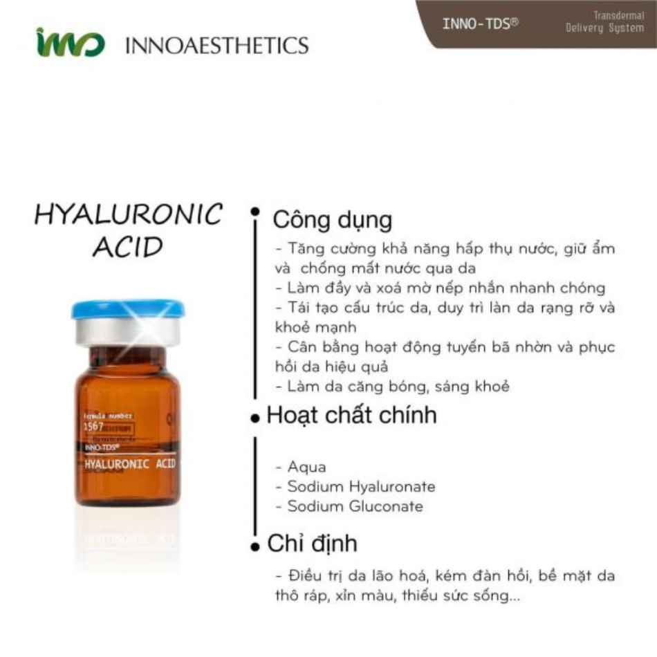 Tinh chất meso cấp ẩm, căng bóng da Innoaesthetics Hyaluronic Acid