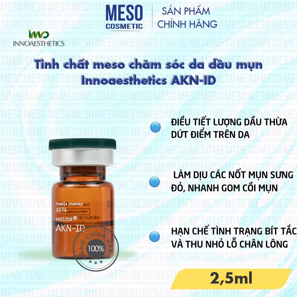 Tinh chất meso chăm sóc da dầu mụn Innoaesthetics AKN-ID