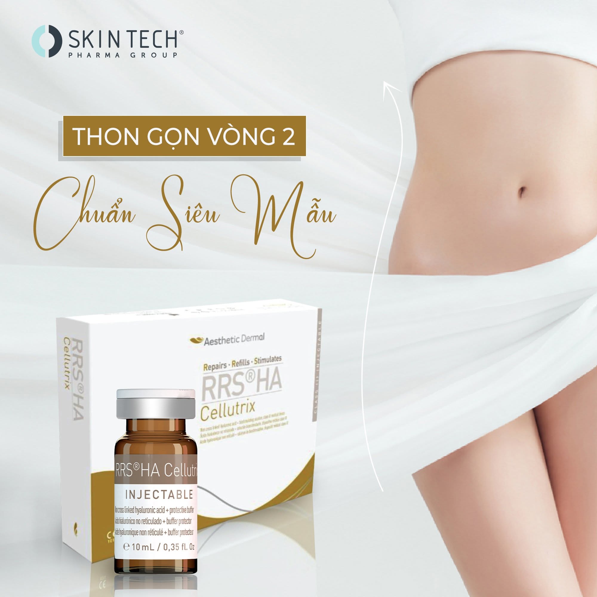 Tinh chất meso giảm mỡ thon gọn cơ thể RRS® HA Cellutrix Skintech 10ml
