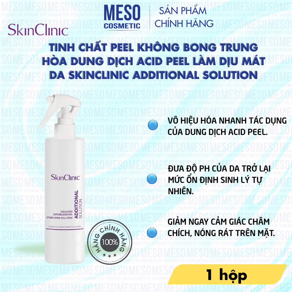 Tinh chất peel không bong trung hòa dung dịch acid peel làm dịu mát da SkinClinic Additional Solution