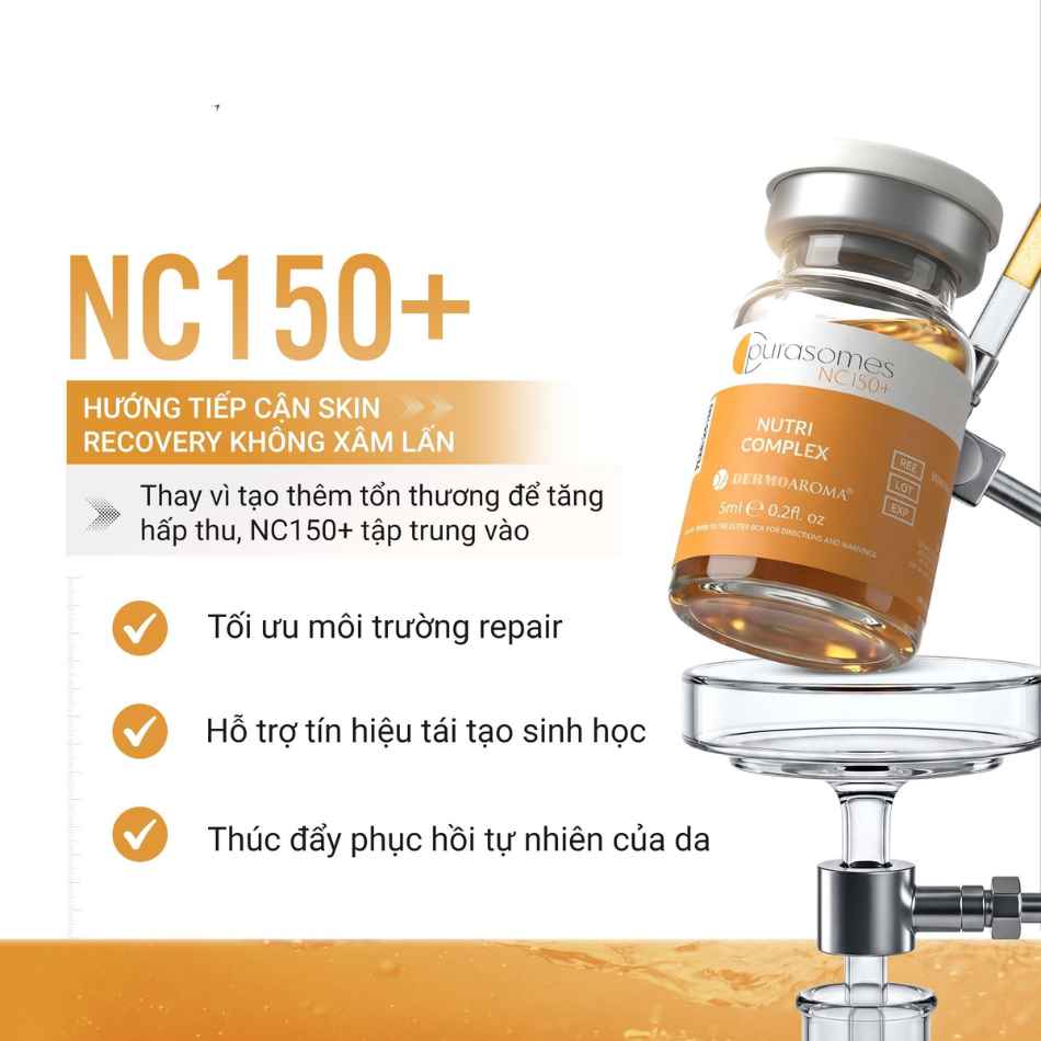 Tinh chất phục hồi tái tạo sửa chữa da toàn diện Dermaoaroma Purasomes NC150+ Nutri Complex