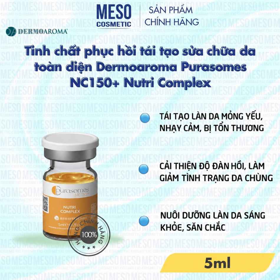 Tinh chất phục hồi tái tạo sửa chữa da toàn diện Dermoaroma Purasomes NC150+ Nutri Complex
