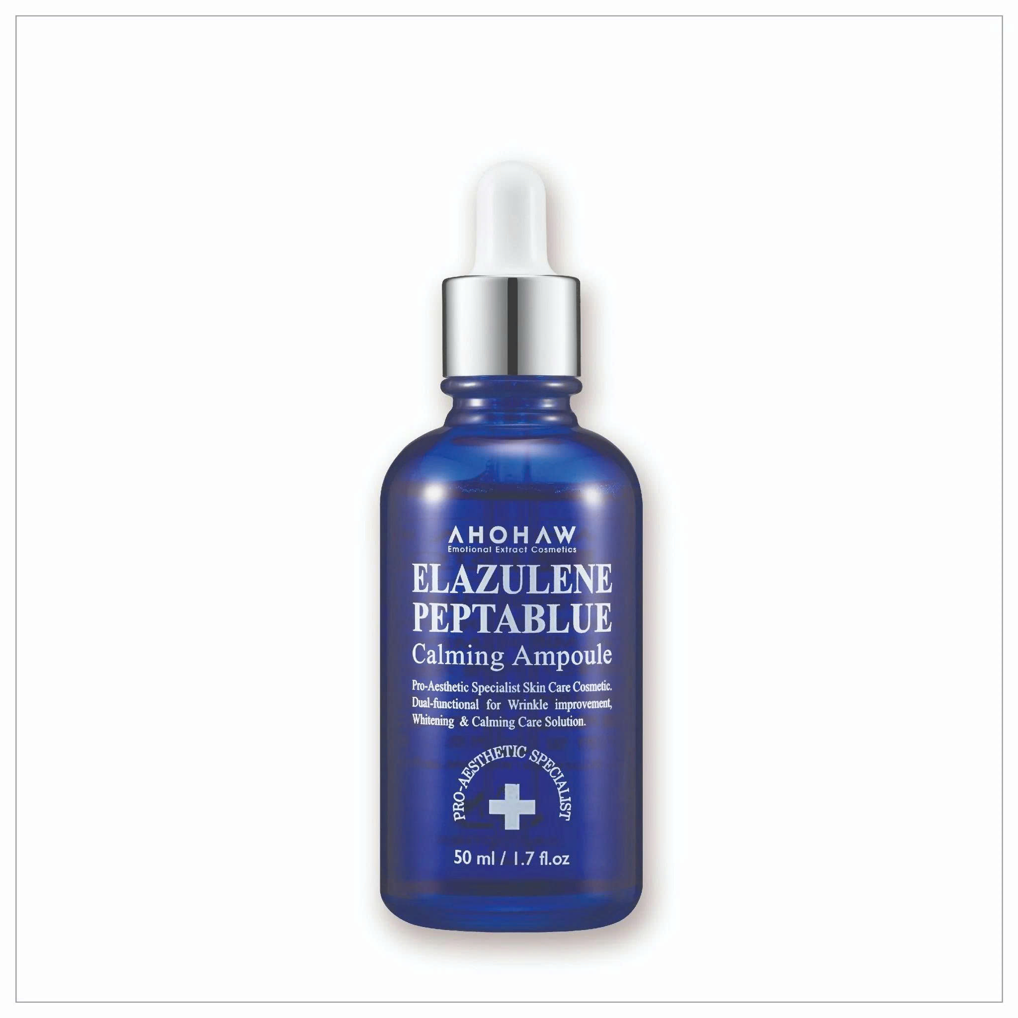 Tinh chất phục hồi trẻ hóa tế bào sinh học Ahohwa Elazulene Peptablue Calming Ampoule