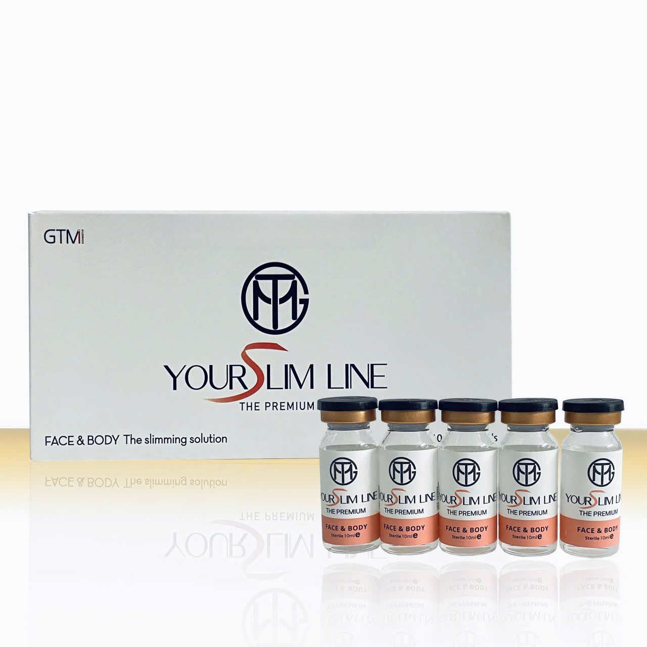Tinh chất tan mỡ bụng giảm béo GTM Your slim line 5 x 10ml Gold Cell
