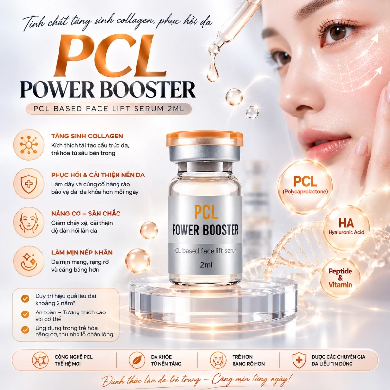 Tinh chất tăng sinh collagen, phục hồi da PCL Power Booster 2ml