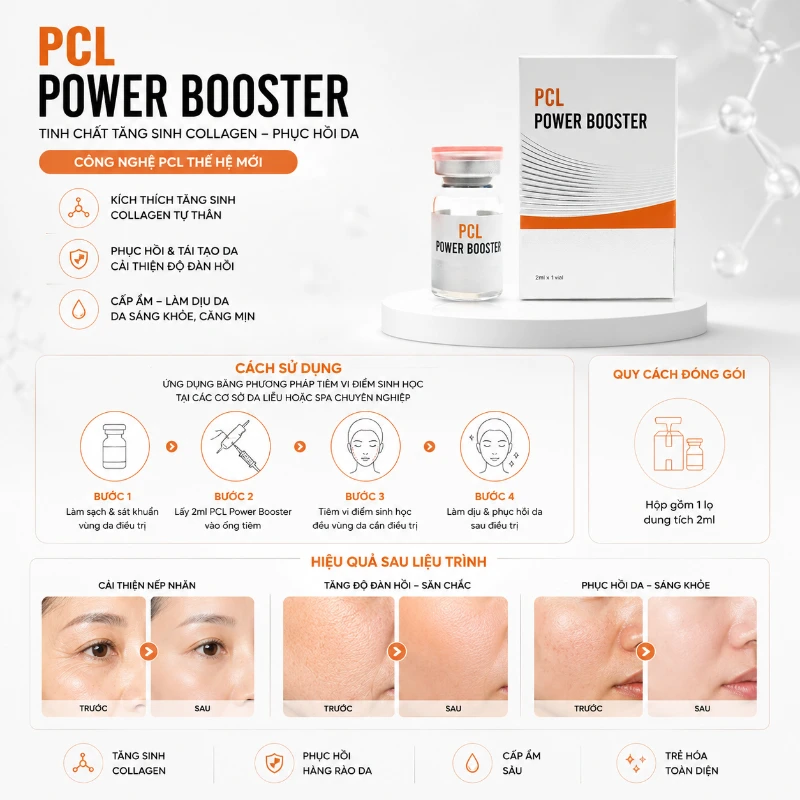 Tinh chất tăng sinh collagen, phục hồi da PCL Power Booster 2ml