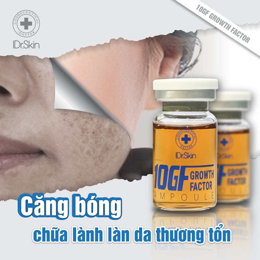 Tinh Chất Tế Bào Gốc Hỗ Trợ Cải Thiện Sẹo Rỗ Idr.Skin 10GF Growth Factor 10ml Chính Hãng
