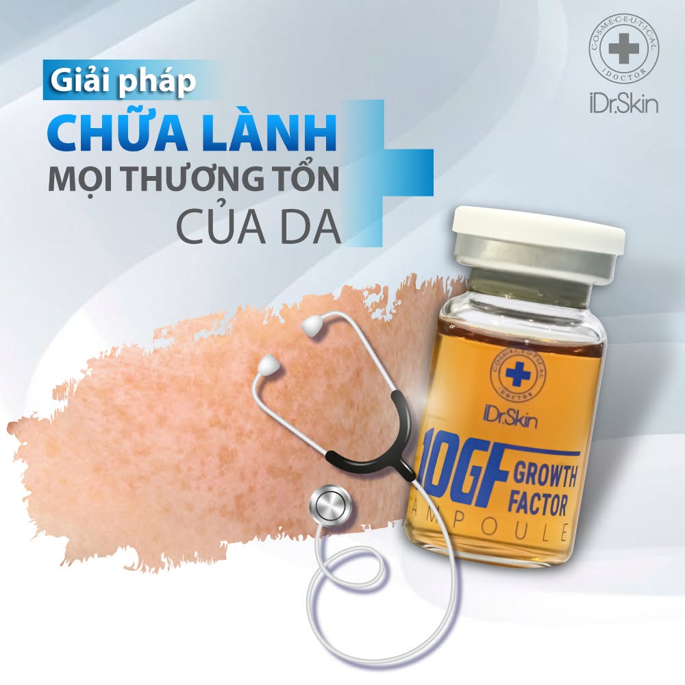 Tinh Chất Tế Bào Gốc Hỗ Trợ Cải Thiện Sẹo Rỗ Idr.Skin 10GF Growth Factor 10ml Chính Hãng