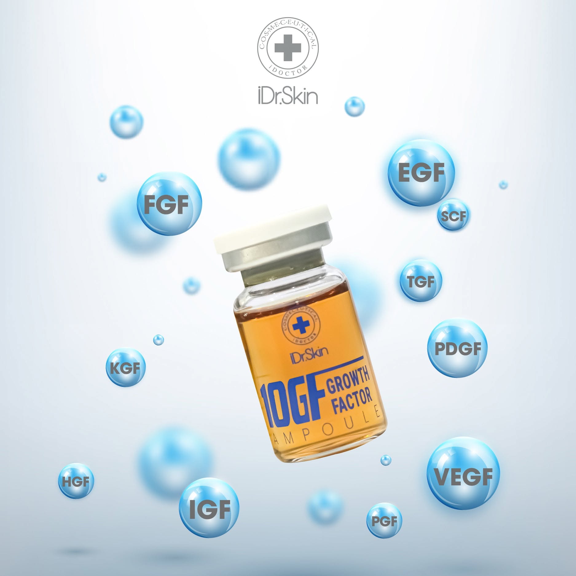Tinh Chất Tế Bào Gốc Hỗ Trợ Cải Thiện Sẹo Rỗ Idr.Skin 10GF Growth Factor 10ml Chính Hãng