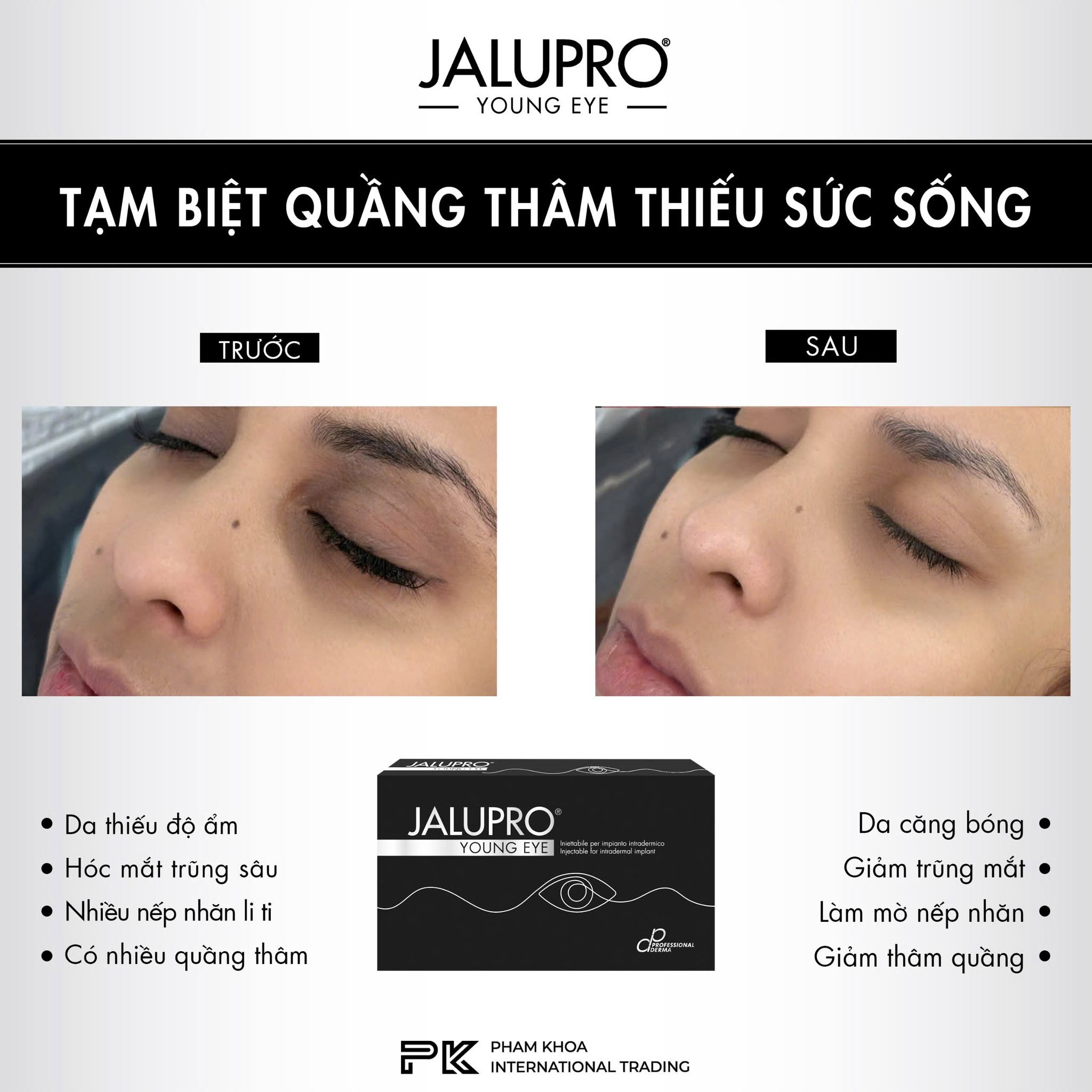 Tinh Chất Trẻ Hóa Vùng Mắt, Hỗ Trợ Làm Đầy & Cải Thiện Da Mắt Jalupro Young Eye 1ml Chính Hãng