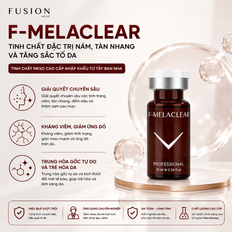 Tinh chất trắng da, mờ nám, tàn nhang Fusion F- Melaclear 10ml