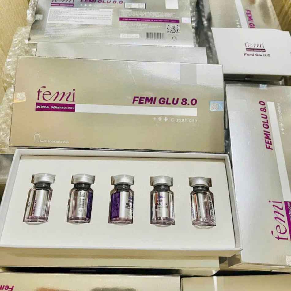 Tinh chất trắng sáng da, mờ thâm sạm nám Femi Glu 8.0 lẻ lọ 5ml
