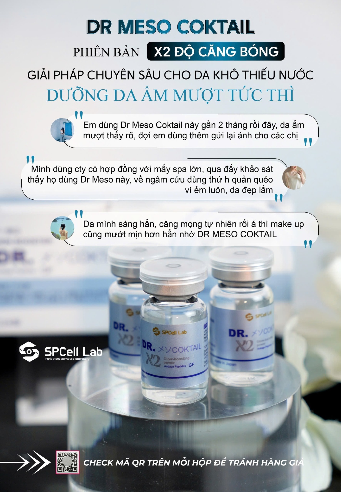 Tinh chất trẻ hóa làn da căng mọng đầy sức sống SPCell Lab Dr.Cocktail X2 Glow Boosting Power