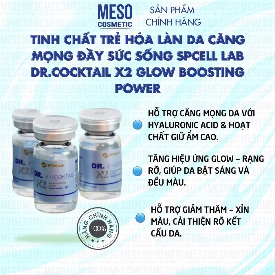 Tinh chất trẻ hóa làn da căng mọng đầy sức sống SPCell Lab Dr.Cocktail X2 Glow Boosting Power