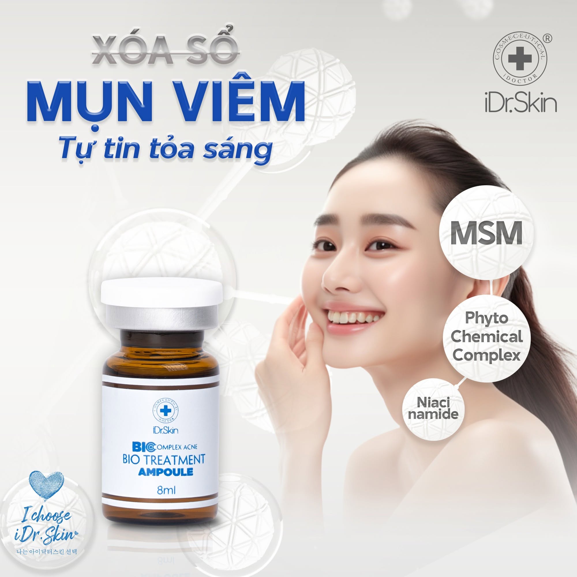 Tinh Chất Hỗ Trợ Giảm Mụn Idr.Skin Bio Acne Treatment Ampoule 8ml Chính Hãng
