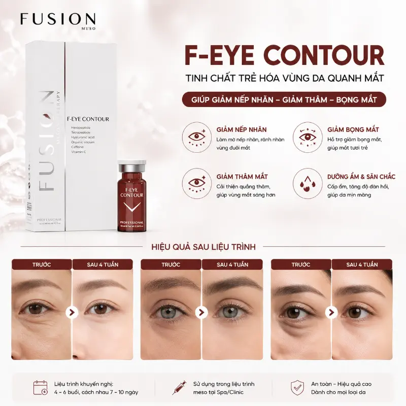 Tinh Chất Hỗ Trợ Cải Thiện Thâm Quầng & Nếp Nhăn Vùng Mắt Fusion F-Eye Contour 5ml Chính Hãng
