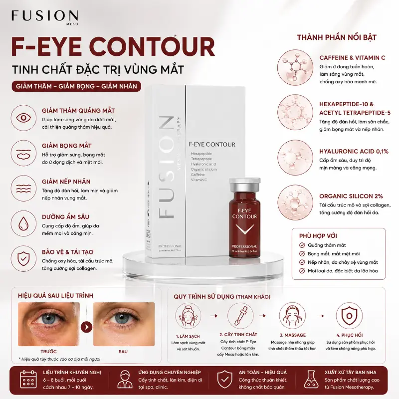 Tinh Chất Hỗ Trợ Cải Thiện Thâm Quầng & Nếp Nhăn Vùng Mắt Fusion F-Eye Contour 5ml Chính Hãng