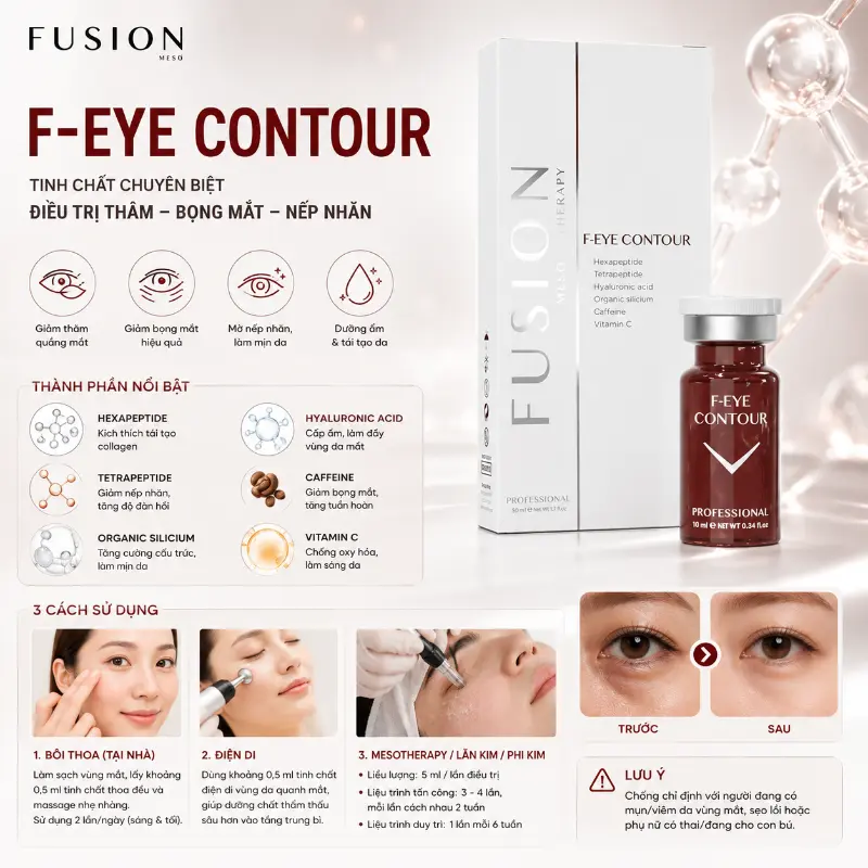 Tinh Chất Hỗ Trợ Cải Thiện Thâm Quầng & Nếp Nhăn Vùng Mắt Fusion F-Eye Contour 5ml Chính Hãng