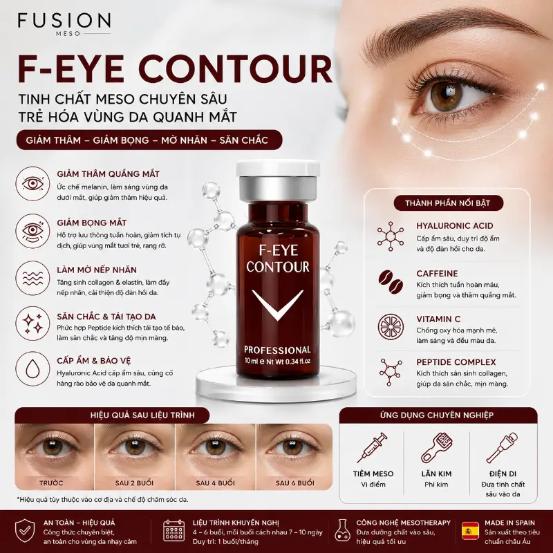 Tinh Chất Hỗ Trợ Cải Thiện Thâm Quầng & Nếp Nhăn Vùng Mắt Fusion F-Eye Contour 5ml Chính Hãng